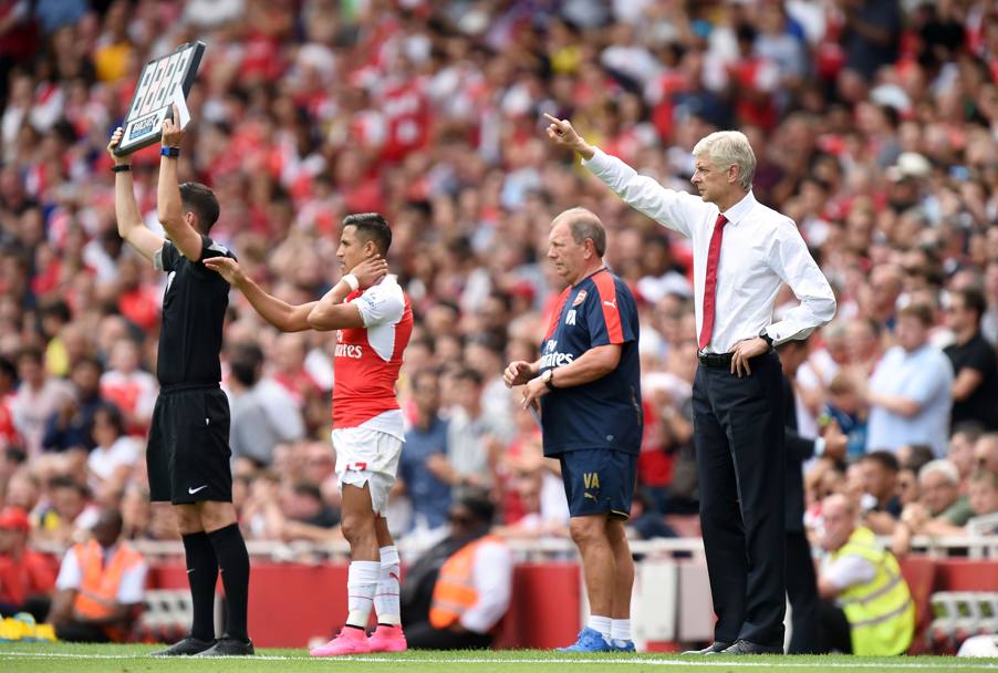 Premier League 2015-2016. Arsenal contro West Ham United: Arsene Wenger, tecnico dei Gunners. (Lapresse)